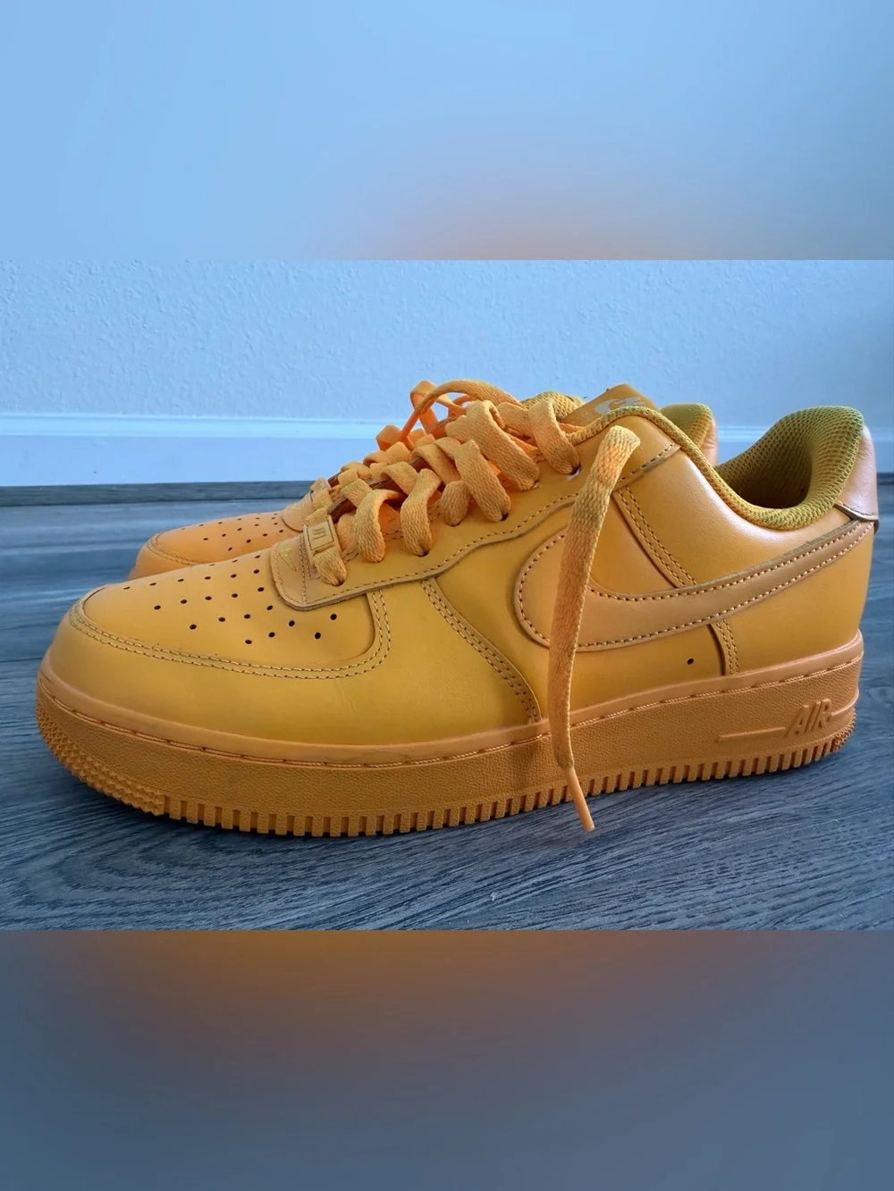 Nike Air Force 1 ‘07 Low - Vibrant Yellow Orange Men’s size 10